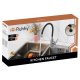 Elastīgs virtuves jaucējkrāns Ruhhy 26324 ar 360° snīpi, melns/sudraba