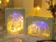 3D papīra izgriezumu nakts lampa ar RGB LED, pulti un skārienvadību, balta