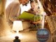 Air Humidifier and Aroma Diffuser with RGB LED Night Light, 300 ml, Dark Brown