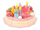 Bērnu Spēļu Rotaļu Koka Dzimšanas Dienas Kūka Torte ar Piederumiem, 48 gab. | Kids Toy Wooden Birthday Party Cake
