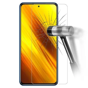 Золотистое защитное стекло для Xiaomi POCO X3