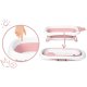 Baby Folding Bathtub with Thermometer RK-282, White and pink
