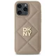 DKNY iPhone 14 Pro Max vāciņš Quilted Stack Logo, bēšs