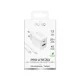 Puro PROLITE 25W USB-A / USB-C Wall Charger + USB-C to USB-C Cable 1.2m - White