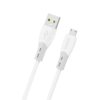 Dudao L25SM USB-A uz micro USB silikona kabelis 3 A 1 m, balts