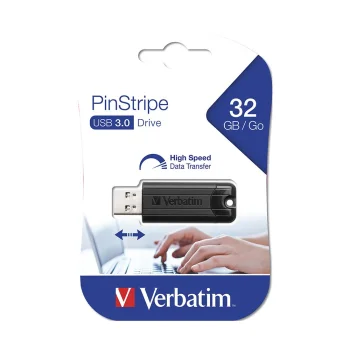 USB флеш-накопитель Verbatim Store n Go Pinstripe, 32 ГБ, черный