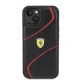 Чехол Ferrari для iPhone 15 Twist Metal Logo, черный
