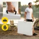 Saliekams piknika mēbeļu komplekts Mountain Goat galds 180x74 cm + 2 soli, balts