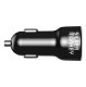 Silver Monkey SMA078 automašīnas lādētājs 1xUSB-C 1xUSB-A 45W PD QC - melns | Phone Car Charger