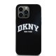 Чехол DKNY для iPhone 15 Pro Max Liquid Silicone White Printed Logo MagSafe, черный