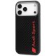 Audi R8 oglekļa šķiedras MagSafe vāciņš iPhone 17 Pro Max - Melns | Carbon Fiber Phone Case Cover Black