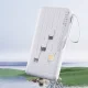 Dudao K11 10000mAh ārējais akumulators ar iebūvētiem kabeļiem, balts