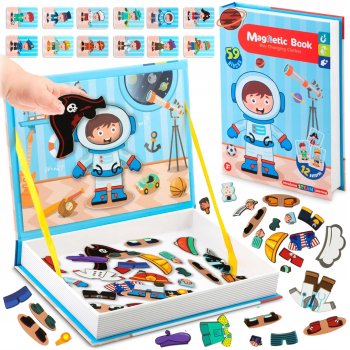 Ricokids Magnetic Dress-Up Puzzle Book Boys' Costumes RK-770