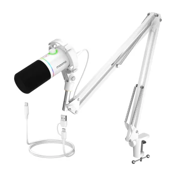 Mikrofons Maono PD200XS White USB/XLR RGB