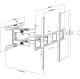 Maclean MC-423 TV Wall Mount, 43-100\", 80kg, VESA 800x600, Black