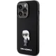 Karl Lagerfeld iPhone 15 Pro vāciņš Silicone Ikonik Metal Pin, melns