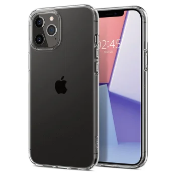 Apple iPhone 12 / 12 Pro 6.1" Spigen Liquid Crystal TPU Case Cover, Transparent | Чехол Кейс Бампер...