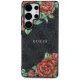 Guess Leather 4G Flowers MagSafe vāciņš Samsung Galaxy S25 Ultra - Melns