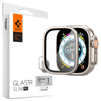 Spigen Glas.tR Slim Pro aizsargstikls Apple Watch Ultra (49mm), bēšs