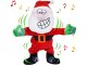 Dancing and Singing Santa Claus, Window Decoration with Suction Cups, 30 cm
