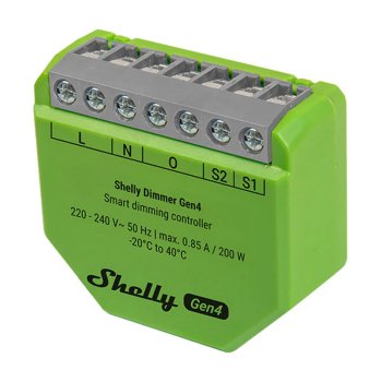 Viedais reostats Shelly Dimmer Gen4 Zigbee/Matter Bez neitrālā vada