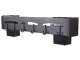 Hanging Kitchen Wall Shelf / Organizer with Hooks, 40 cm, Black