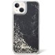Чехол Guess для iPhone 14 Liquid Glitter Marble, черный