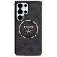 Чехол Guess 4G Glitter Triangle Buttons MagSafe для Samsung Galaxy S25 Ultra Black