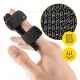 4Fizjo universāla pirksta ortoze - stabilizators, melna