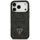 Guess 4G nauble Card Triange vāciņš iPhone 18 Pro un 17 Pro, melns