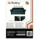 Чехол на диван Ruhhy 190-230 см, темно-зеленый
