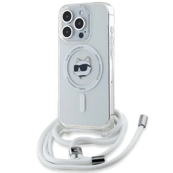 Чехол Karl Lagerfeld для iPhone 15 Pro IML Choupette Head & Cord MagSafe, прозрачный