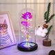Mūžīgā roze LED stikla kupolā, rozā krāsā | Eternal Rose in Glass