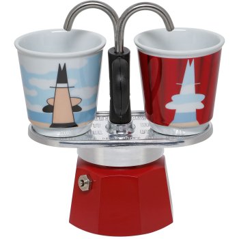 Кофейный набор Bialetti MINI EXPRESS Set Magritte, красный