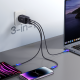 Joyroom GaN Wall Charger 65W USB-A & 2x USB-C + Charging Data Cable 100W, Black | Uzlādes Ierīce Lādētājs Adpaters...