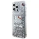 Hello Kitty iPhone 15 Pro Max vāciņš Liquid Glitter Charms Kitty Head, sudraba