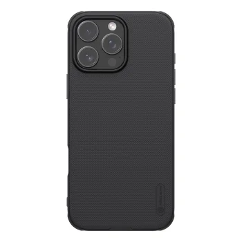 Nillkin Super Frosted Shield Pro magnētiskais maciņš iPhone 16 Pro Max – melns | Phone Case Cover