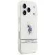U.S. Polo Assn. iPhone 17 Pro Case DH and Bottom Stripe Logo MagSafe, White