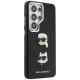 Karl Lagerfeld Saffiano Double Heads Metal vāciņš priekš Samsung Galaxy S26 Ultra, melns