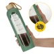 4FIZJO Glass Water Bottle 1 L, Olive Green