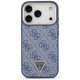 Guess 4G Triangle Logo MagSafe vāciņš iPhone 17 Pro - zils un zelta | Phone Case Cover Blue & Gold