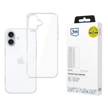 3mk iPhone 16 vāciņš Clear Case, caurspīdīgs