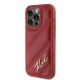 Karl Lagerfeld iPhone 15 Pro Max vāciņš Diagonal Quilted Script, sarkans