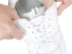 No-Tie Elastic Shoelaces with Metal Clips 100cm, White (2 pcs)