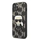 Чехол Karl Lagerfeld Monogram Ikonik Patch для iPhone 13 mini, черный
