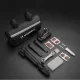 Velosipēda instrumentu komplekts Wozinsky WMZ-01N ar pumpi un somu, melns