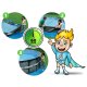 Intex 26330 Above Ground Frame Pool 18ft x 52in, 18-in-1 Set, Gray