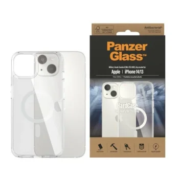 PanzerGlass HardCase ar MagSafe antibakteriālo militāro sertifikātu korpuss iPhone 14/15/13 - caurspīdīgs | with...