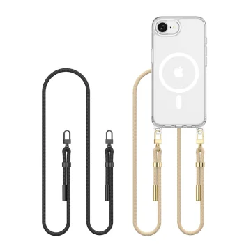 Tech-Protect FlexAir Chain MagSafe vāciņš iPhone 16e / 17e, melns un bēšs
