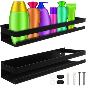 Nerūsējošā Tērauda Plaukts Vannas Istabai vai Virtuvei, Melns | Bathroom Stainless Steel Shelf